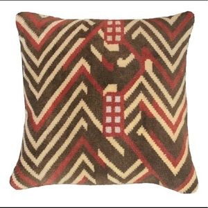 Michaelian Home Konya NWT Wool Pile Pillow Autumn Rust Brown Arts & Crafts